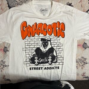 Gnarcotic White Graphic T-Shirt